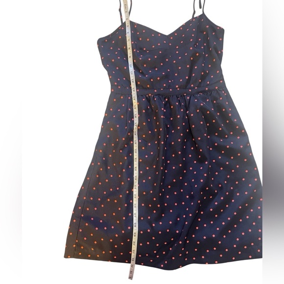 J.Crew Navy Polka Dot Mini/Midi Dress Size 4 - Picture 7 of 12